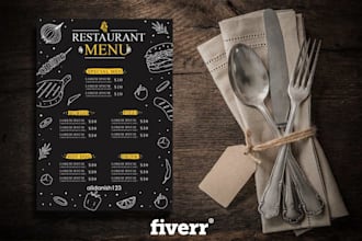 food menu design, restaurant menu design and digital menu