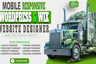 logistics website trucking dispatch freight cargo moving company website