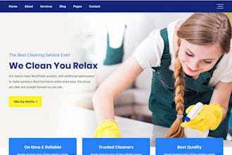 design house and office cleaning website with online booking