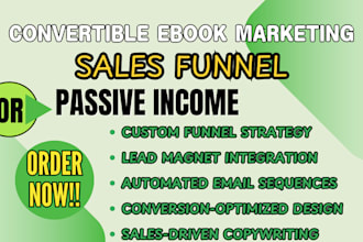 create convertible ebook marketing sales funnel for passive income