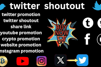 promote twitter shoutout website share link to 100m UK,USA ig,yt, active users