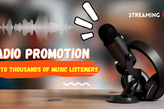 promote, stream and play your song worldwide on hit radio station