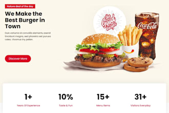 build food ecommerce website design food landing page and food donation website