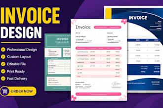 design invoice, quotation, letterhead and order form