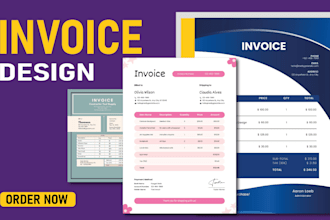 design invoice, quotation and order form price list template