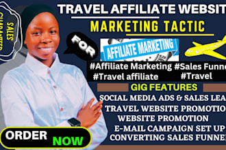 promote travel affiliate website, affiliate marketing, for passive income