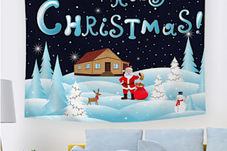 design attractive christmas book cover,coloring book,card,letter,interior design