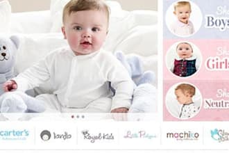design baby product shopify kids store toy store ecommerce clothing website