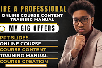 develop online course content training manual and lesson plan PPT