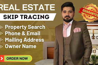do skip tracing to find property owners email lead list