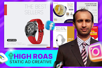 design static ads creative or social media banner ad image for ecommerce product