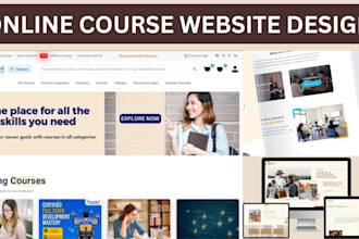 design online course website on podia, thinkific, kajabi, learndash, learnpress