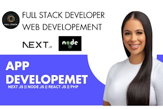 do website development using next js react js full stack development