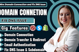 connect, fix domain dns to shopify, squarespace systeme io, wix google workspace