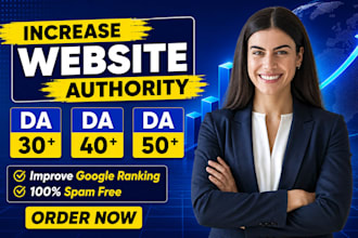 increase your domain authority moz da 50 plus guaranteed