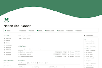 create notion database task management custom template