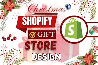 design christmas shopify store, christmas gift store, christmas website