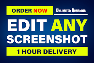 edit add or remove anything from the screenshot in 1 hour