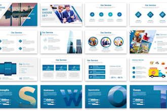 design business master slides and sales presentation