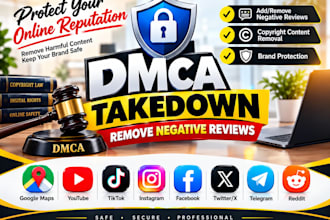 remove takedown facebook youtube telegram reddit instagram twitter under dmca