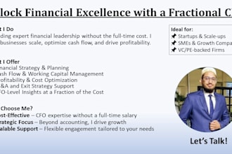 be your strategic finance partner and fractional cfo
