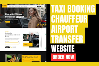 build responsive taxi booking website chauffeur airport transfer website