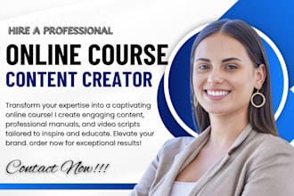 create online course creation content training manual video course ghostwriter