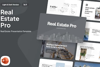 create real estate corporate powerpoint presentation, investor pitch deck in 24h