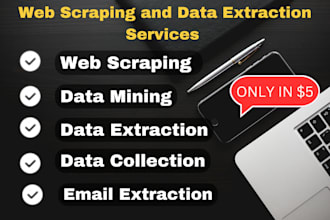 web scraping, data mining, and data extraction from any website