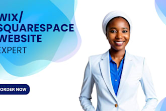 design or redesign wix website or squarespace website