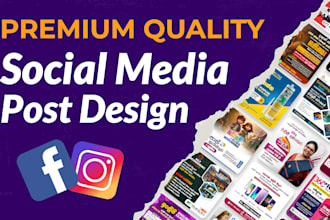 design creative and engaging facebook post, instagram ad