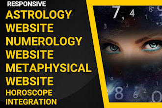 build responsive astrology website numerology website esoteric forecast website