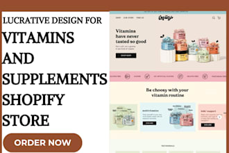 design profitable vitamins and supplements shopify store