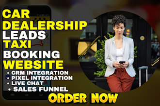 converting car dealership leads taxi booking website car rental sales funnel