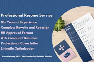 provide professional ats resume writing, cover letter and linkedin services