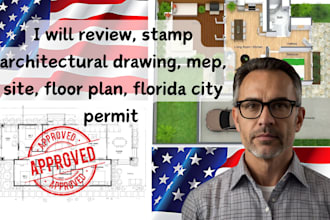 review, stamp architectural drawing, mep, site, floor plan, florida city permit