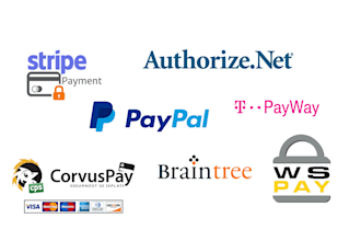do payment gateway integration paypal, stripe, klarna, authorize dot net, PHP