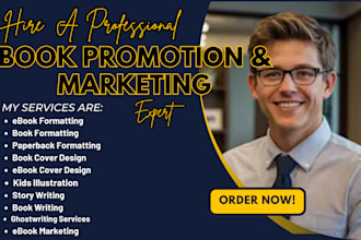do amazon book promotion, christian, fantasy, children comic or ebook marketing