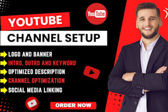 create and setup youtube channel