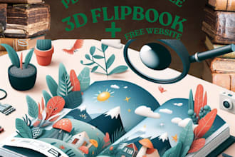 create a 3d flipbook design with a free personal website