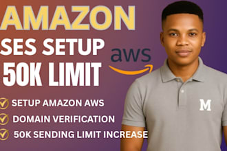 setup amazon AWS ses and increase email sending limit professionally