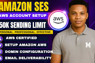 setup amazon AWS ses and increase email sending limit professionally