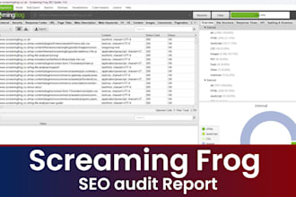 do website audit using screaming frog SEO spider and deliver a report