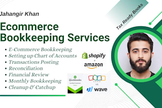 ecommerce bookkeeping on quickbooks online, xero amazon, shopify, ebay