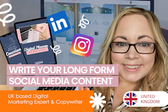 write your social media long form and short form content calendar