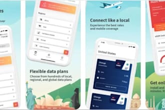 build esim app, virtual phone number provider app, mobile data app, temp app