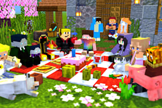 ein minecraft wallpaper oder thumbnail erstellen