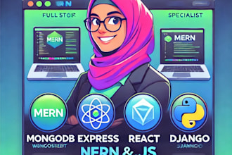be expert full stack web developer mern, python, django, react, node, database