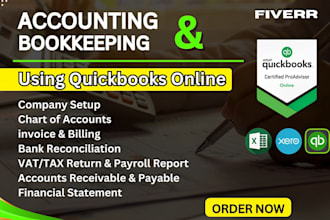 setup, catchup, cleanup, bank reconciliation quickbooks online and bookkeeping