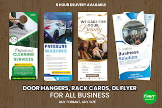 design a premium door hanger, rack card, and flyer for your industry